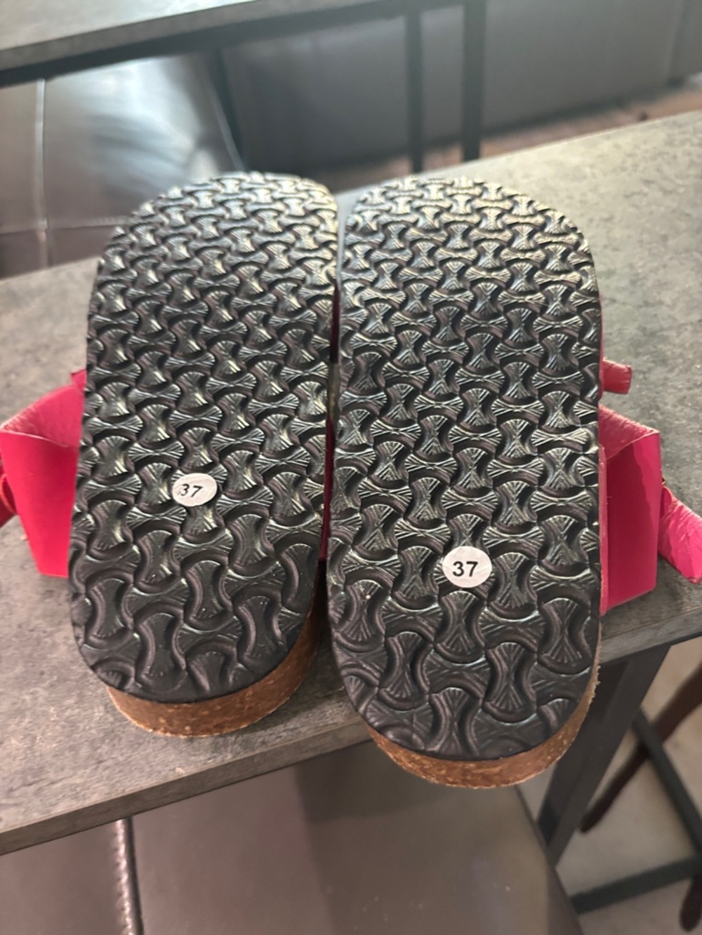 Birkenstock Hot Pink Crisscross Buckle Sandals - Picture 3 of 3